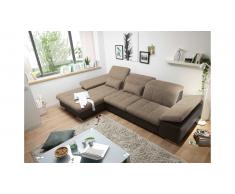 JUSTyou Maryland Canapé d'angle Marron