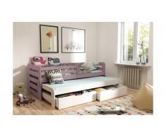 JUSTyou Kobi II Lit fonctionnel Violet 80x160 cm