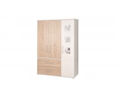 JUSTyou Vidar Armoire-penderie Blanc Chene