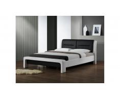 JUSTyou Cassandra Lit rembourré Blanc Noir 164x227x92