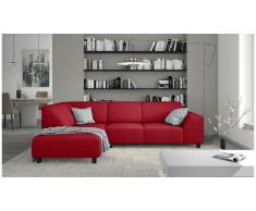 JUSTyou Einar Canapé d'angle Rouge Velours