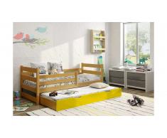 JUSTyou Jerry Lit fonctionnel Aulne Jaune 80x185 cm