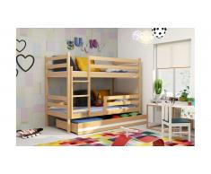 JUSTyou Kera Lit superposé Chene Blanc