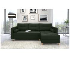 JUSTyou Nana Canape d'angle Vert Tissu structure