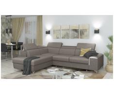 JUSTyou Caio Canapé d'angle Marron Velours