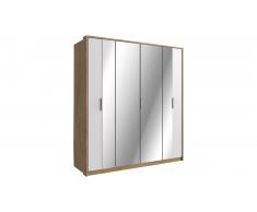 JUSTyou Elvas Armoire a portes battantes Chene Blanc