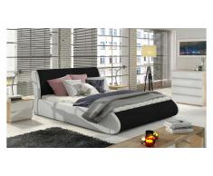 JUSTyou Tessa Lit rembourre Noir | Blanc 140x200