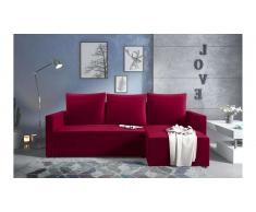 JUSTyou Kaori Canape d'angle Rouge Velours