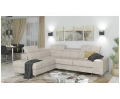 JUSTyou Caio Canapé d'angle Beige Velours