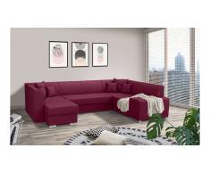 JUSTyou Alorie Canapé Velours Bordeaux