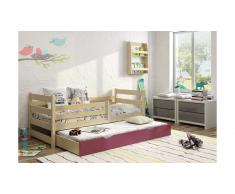 JUSTyou Jerry Lit fonctionnel Pin Violet 80x185 cm