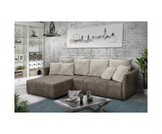 JUSTyou Phoenix Canapé d'angle Marron