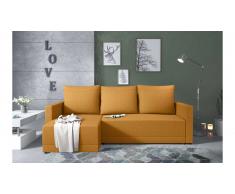 JUSTyou Kaori Canape d'angle Jaune Tissu structure