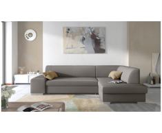 JUSTyou Piave Canapé d'angle Gris Tissu structure