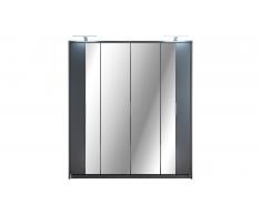JUSTyou Elvas Armoire a portes battantes Anthracite