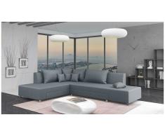 JUSTyou Livia Canapé d'angle Gris Velours