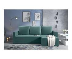 JUSTyou Kaori Canape d'angle Turquoise Velours
