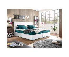 JUSTyou Concord Lit boxspring 180x200 Blanc Turquoise