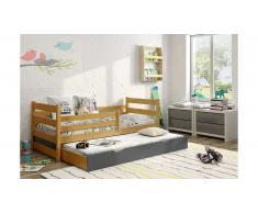 JUSTyou Jerry Lit fonctionnel Aulne Anthracite 80x185