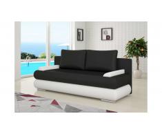 JUSTyou Milo Canapé lit sofa 95x205x90 cm Noir Blanc
