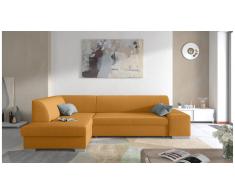 JUSTyou Piave Canapé d'angle Jaune Tissu structure