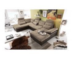 JUSTyou Mississippi Canapé d'angle Marron