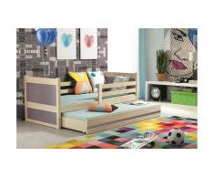 JUSTyou Lora+lit supplémentaire Lit Pin Anthracite