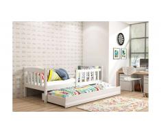 JUSTyou Frank+lit supplémentaire Lit Blanc