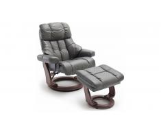 JUSTyou Carnegie Fauteuil Gris Noyer