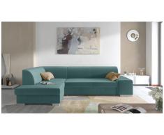 JUSTyou Piave Canapé d'angle Turquoise Velours
