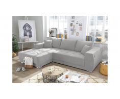 JUSTyou Ohio Canapé d'angle Argent