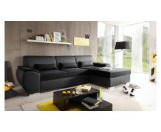 JUSTyou Alaska Canapé d'angle Noir