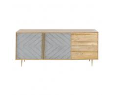 Maisons du Monde Buffet enfilade 2 portes 3 tiroirs en manguier massif Carlotta