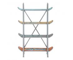 Maisons du Monde Étagère enfant 4 skates en métal multicolore L 86 cm Freestyle