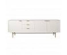 Maisons du Monde Buffet enfilade vintage 3 portes 3 tiroirs blanc Riverside