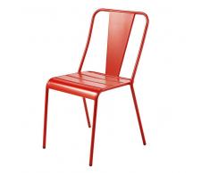 Maisons du Monde Chaise de jardin en métal orange foncé Harry's