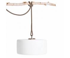 THIERRY LE SWINGER - Suspension/Piquet LED rechargeable d'extérieur Taupe Ø40,5cm - Luminaire d'extérieur Fatboy designé par