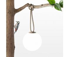 BOLLEKE - Suspension LED rechargeable d'extérieur Taupe Ø20cm - Luminaire d'extérieur Fatboy designé par Nathalie Schelleskens
