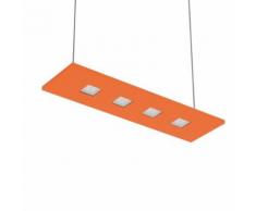 LARIS - Suspension LED 4 lumières Orange lumière neutre L70cm - Suspension Nowleds designé par