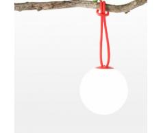 BOLLEKE - Suspension LED rechargeable d'extérieur Rouge Ø20cm - Luminaire d'extérieur Fatboy designé par Nathalie Schelleskens