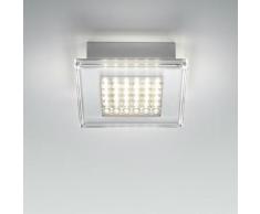 QUADRILED - Plafonnier LED de salle de bain Transparent L40cm - Lustre et plafonnier Fabbian designé par Marc Sadler