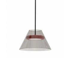 HAL - Suspension LED Rouge abat-jour verre fumé Ø20cm - Suspension La Chance designé par Guillaume Delvigne
