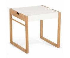 Table en acacia blanc et naturel pour enfant