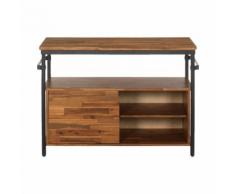 Meuble sous-vasque en acacia et métal 120cm