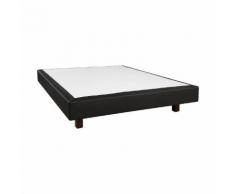 Sommier tapissier noir Duvivier 18 cm - 140x200 cm
