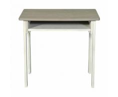 Table en acacia blanche et grise pour enfant