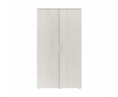 Armoire cerisier blanchi 2 portes battantes