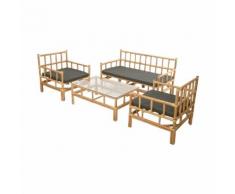 Salon de jardin en rotin (4 places)