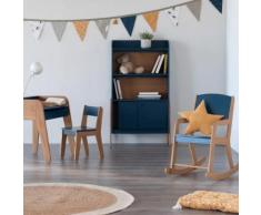 Chaise en acacia pour enfant bleu figuerolles