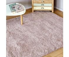 Tapis à poils longs rose - Plusieurs tailles